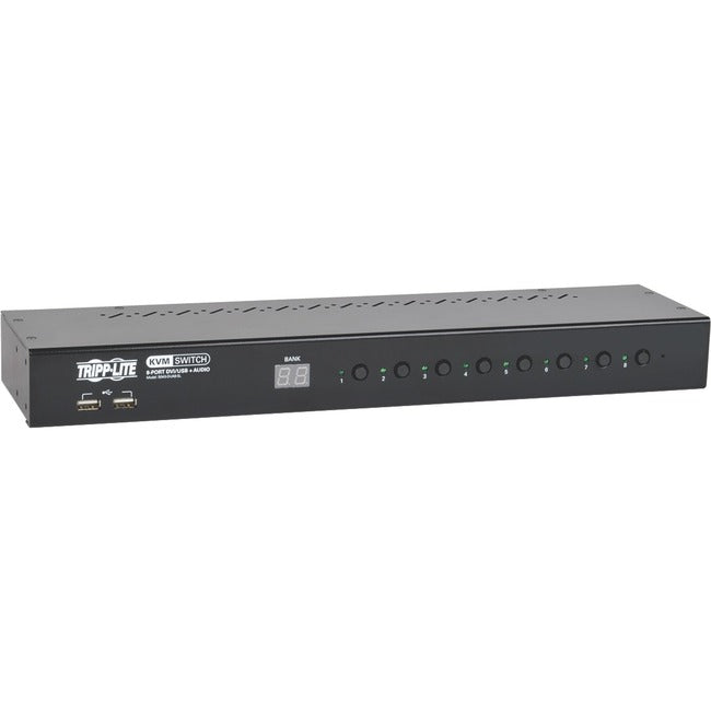 Tripp Lite 8-Port Rackmount DVI-USB KVM Switch w- Audio & 2-Port USB Hub 1U - American Tech Depot