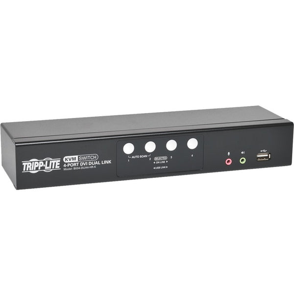 Tripp Lite 4-Port DVI-USB KVM Switch Dual Link w- Audio & Cables - American Tech Depot