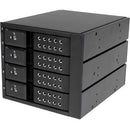 StarTech.com 4 Bay Aluminum Trayless Hot Swap Mobile Rack Backplane for 3.5in SAS II-SATA III - 6 Gbps HDD