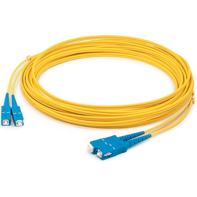 AddOn 1m SC (Male) to SC (Male) Yellow OS2 Duplex Fiber OFNR (Riser-Rated) Patch Cable - American Tech Depot