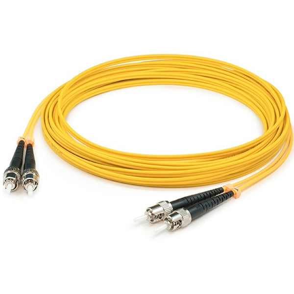 AddOn 3m ST (Male) to ST (Male) Yellow OS2 Duplex Fiber OFNR (Riser-Rated) Patch Cable - American Tech Depot