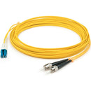 AddOn 1m LC (Male) to ST (Male) Yellow OS2 Duplex Fiber OFNR (Riser-Rated) Patch Cable - American Tech Depot