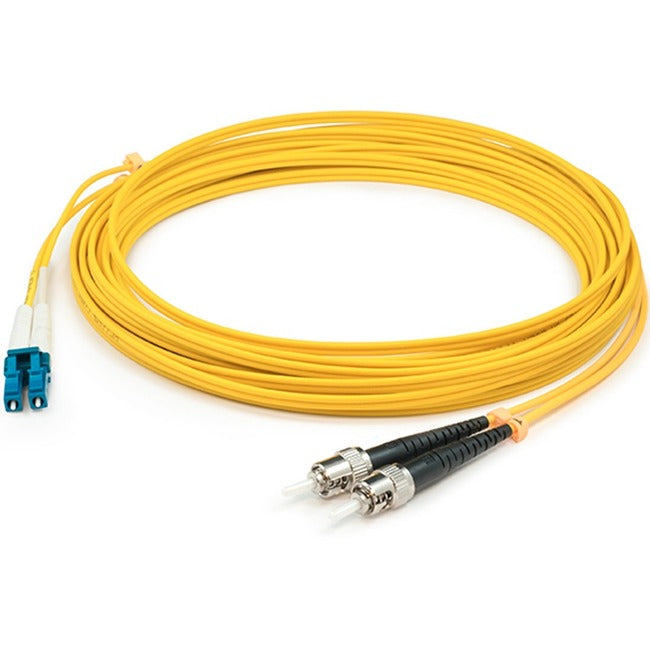 AddOn 3m LC (Male) to ST (Male) Yellow OS2 Duplex Fiber OFNR (Riser-Rated) Patch Cable - American Tech Depot