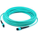 AddOn 15m MPO (Female) to MPO (Female) 12-Strand Aqua OM3 Straight Fiber OFNR (Riser-Rated) Patch Cable - American Tech Depot