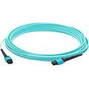 AddOn 20m MPO (Male) to MPO (Male) 12-Strand Aqua OM3 Straight Fiber OFNR (Riser-Rated) Patch Cable - American Tech Depot
