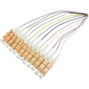 AddOn 1m Splice to LC (Female) 12-Strand MulticoloRed OM1 Fiber Pigtail Cable - American Tech Depot
