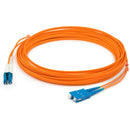 AddOn 7m LC (Male) to SC (Male) Orange OM1 Duplex Fiber OFNR (Riser-Rated) Patch Cable - American Tech Depot