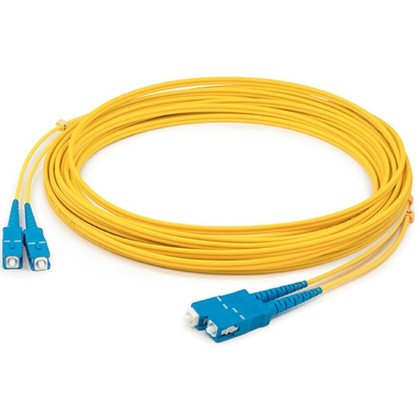 AddOn 10m SC (Male) to SC (Male) Yellow OS2 Duplex Fiber OFNR (Riser-Rated) Patch Cable - American Tech Depot