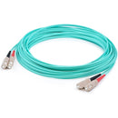 AddOn 8m SC (Male) to SC (Male) Aqua OM3 Duplex Fiber OFNR (Riser-Rated) Patch Cable - American Tech Depot