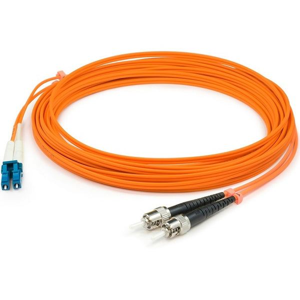 AddOn 10m LC (Male) to ST (Male) Orange OM1 Duplex Fiber OFNR (Riser-Rated) Patch Cable - American Tech Depot