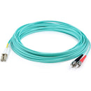 AddOn 3m LC (Male) to ST (Male) Aqua OM4 Duplex Fiber OFNR (Riser-Rated) Patch Cable - American Tech Depot