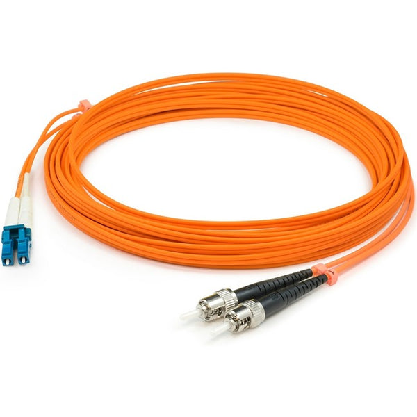 AddOn 5m LC (Male) to ST (Male) Orange OM1 Duplex Fiber OFNR (Riser-Rated) Patch Cable - American Tech Depot