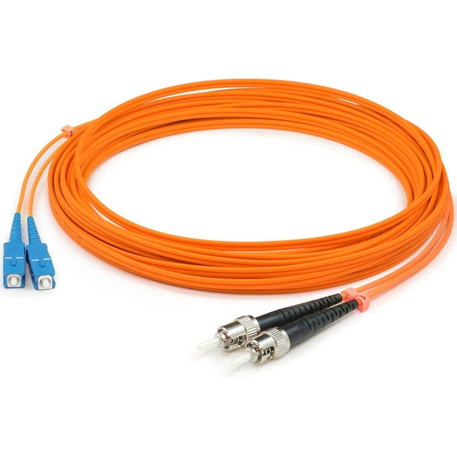 AddOn 1m SC (Male) to ST (Male) Orange OM1 Duplex Fiber OFNR (Riser-Rated) Patch Cable - American Tech Depot