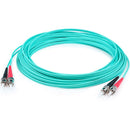 AddOn 1m ST (Male) to ST (Male) Aqua OM4 Duplex Fiber OFNR (Riser-Rated) Patch Cable - American Tech Depot