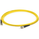 AddOn 5m ST (Male) to ST (Male) Yellow OS2 Simplex Fiber OFNR (Riser-Rated) Patch Cable - American Tech Depot