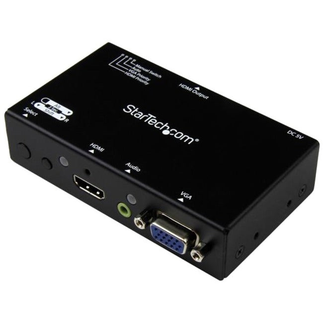 StarTech.com 2x1 HDMI + VGA to HDMI Converter Switch w- Automatic and Priority Switching - 1080p