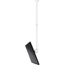 Atdec ceiling mount for large display, long pole - Loads up to 143lb - White - Universal VESA up to 800x500