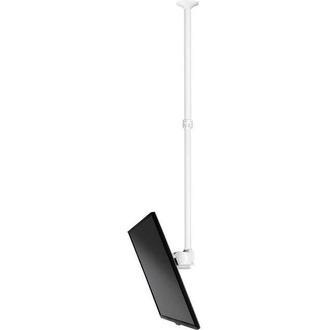 Atdec ceiling mount for large display, long pole - Loads up to 143lb - White - Universal VESA up to 800x500
