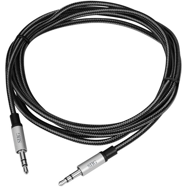 SIIG Woven Fabric Braided 3.5mm Stereo Aux Cable (M-M) - 2M - American Tech Depot