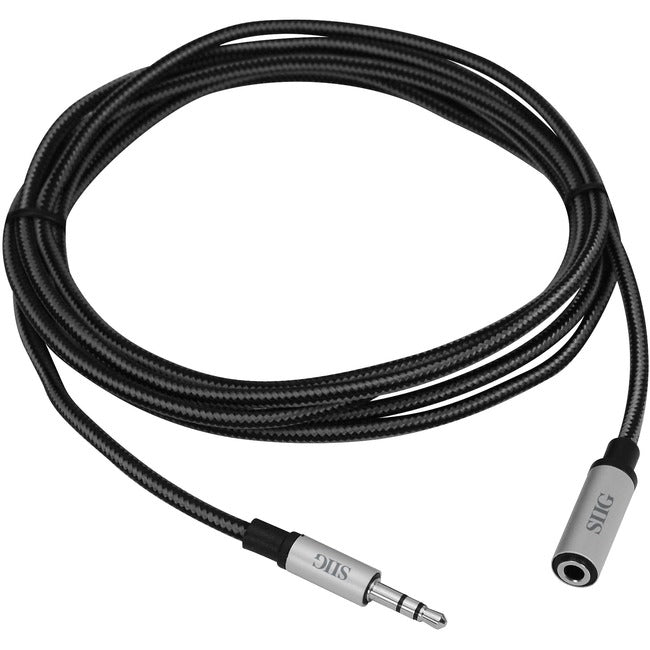 SIIG Woven Fabric Braided 3.5mm Stereo Aux Cable (M-F) - 2M - American Tech Depot