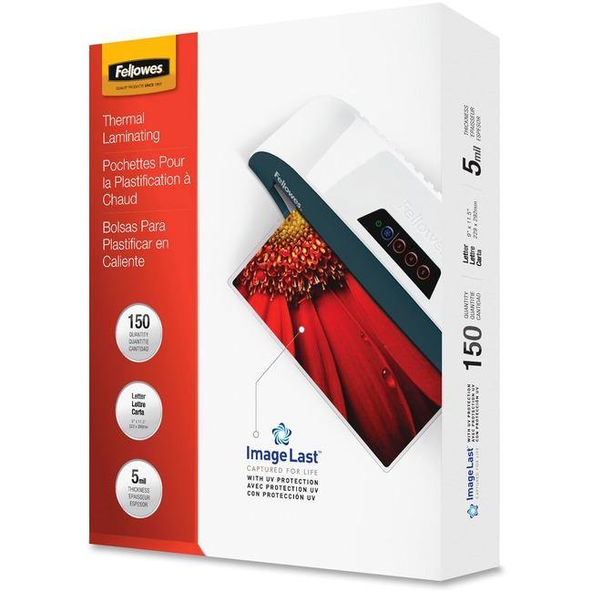 Fellowes Thermal Laminating Pouches - ImageLast™, Jam Free, Letter, 5mil, 150 pack - American Tech Depot