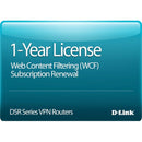 D-Link DSR-250 Dynamic Web Content Filtering License, 12-months