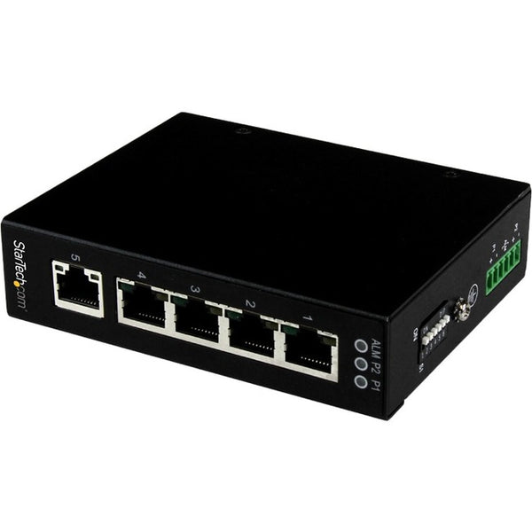 StarTech.com 5 Port Unmanaged Industrial Gigabit Ethernet Switch - DIN Rail - Wall-Mountable