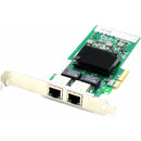 AddOn 10-100-1000Mbs Dual Open RJ-45 Port 100m PCIe x4 Network Interface Card