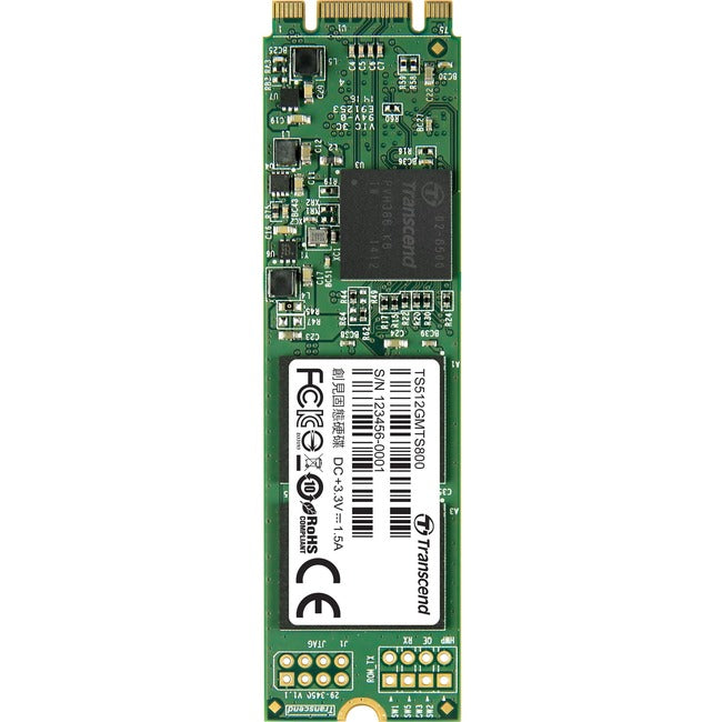 Transcend MTS800 512 GB Solid State Drive - M.2 Internal - SATA (SATA-600)