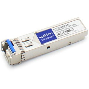 AddOn MSA and TAA Compliant 1000Base-BX SFP Transceiver (SMF, 1310nmTx-1490nmRx, 10km, LC, DOM)