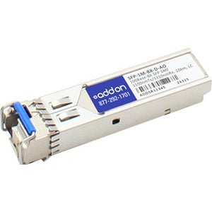 AddOn MSA and TAA Compliant 100Base-BX SFP Transceiver (SMF, 1550nmTx-1310nmRx, 20km, LC, DOM)