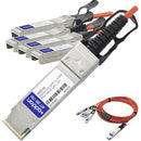 AddOn Cisco QSFP-4X10G-AOC15M Compatible TAA Compliant 40GBase-AOC QSFP+ to 4xSFP+ Direct Attach Cable (850nm, MMF, 15m)