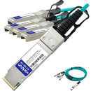 AddOn Cisco QSFP-4X10G-AOC3M Compatible TAA Compliant 40GBase-AOC QSFP+ to 4xSFP+ Direct Attach Cable (850nm, MMF, 3m) - American Tech Depot