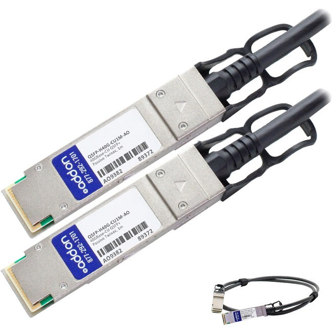 AddOn Cisco QSFP-H40G-CU1M Compatible TAA Compliant 40GBase-CU QSFP+ to QSFP+ Direct Attach Cable (Passive Twinax, 1m) - American Tech Depot