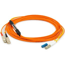 AddOn 5m LC (Male) to SC (Male) Orange OM1 & OS1 Duplex Fiber Mode Conditioning Cable - American Tech Depot