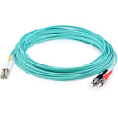 AddOn 4m LC (Male) to ST (Male) Aqua OM3 Duplex Fiber OFNR (Riser-Rated) Patch Cable - American Tech Depot