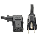 Tripp Lite Computer Power Cord 10A 18AWG 5-15P to Right Angle C13 10' 10ft - American Tech Depot