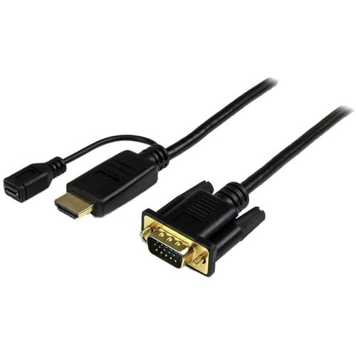 StarTech.com HDMI to VGA Cable - 10 ft - 3m - 1080p - 1920 x 1200 - Active HDMI Cable - Monitor Cable - Computer Cable - American Tech Depot