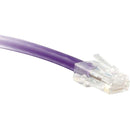 ENET Cat5e Purple 50 Foot Non-Booted (No Boot) (UTP) High-Quality Network Patch Cable RJ45 to RJ45 - 50Ft - American Tech Depot