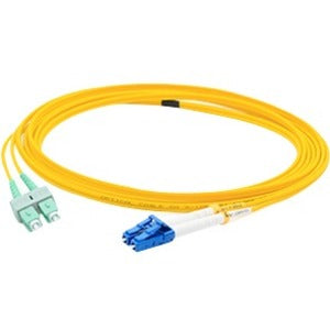 AddOn 2m LC (Male) to ASC (Male) Yellow OS2 Duplex Fiber OFNR (Riser-Rated) Patch Cable - American Tech Depot