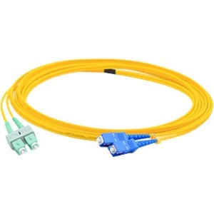 AddOn 2m ASC (Male) to SC (Male) Yellow OS2 Simplex Fiber OFNR (Riser-Rated) Patch Cable