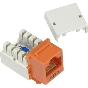 Unirise Cat6 Keystone Jack 110 Type Punch Down, Orange - American Tech Depot
