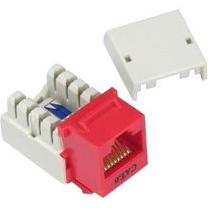 Unirise Cat6 Keystone Jack 110 Type Punch Down, Red - American Tech Depot