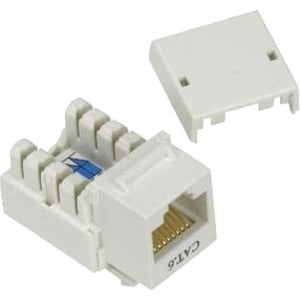 Unirise Cat6 Keystone Jack 110 Type Punch Down, White - American Tech Depot