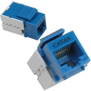 Unirise Cat6A UTP Keystone Jack, Blue - American Tech Depot