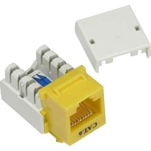 Unirise Cat6 Keystone Jack 110 Type Punch Down, Yellow - American Tech Depot