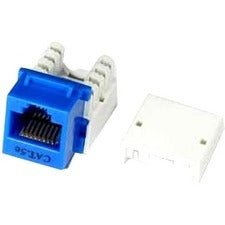 Unirise Cat5e Keystone Jack 110 Type Punch Down, Blue - American Tech Depot