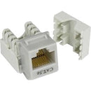 Unirise Cat5e Keystone Jack 110 Type Punch Down, Gray - American Tech Depot