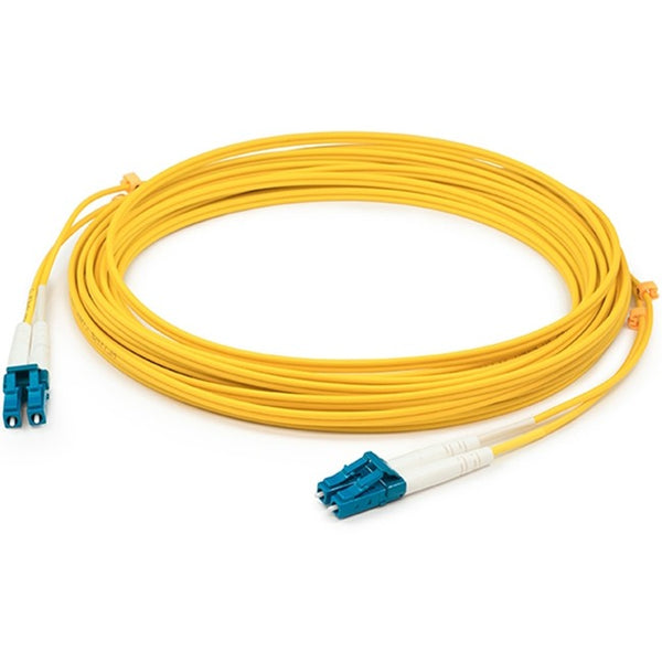 AddOn 25m LC (Male) to LC (Male) Yellow OS2 Duplex Fiber OFNR (Riser-Rated) Patch Cable - American Tech Depot