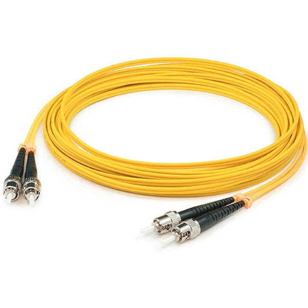 AddOn 6m ST (Male) to ST (Male) Yellow OS2 Duplex Fiber OFNR (Riser-Rated) Patch Cable - American Tech Depot